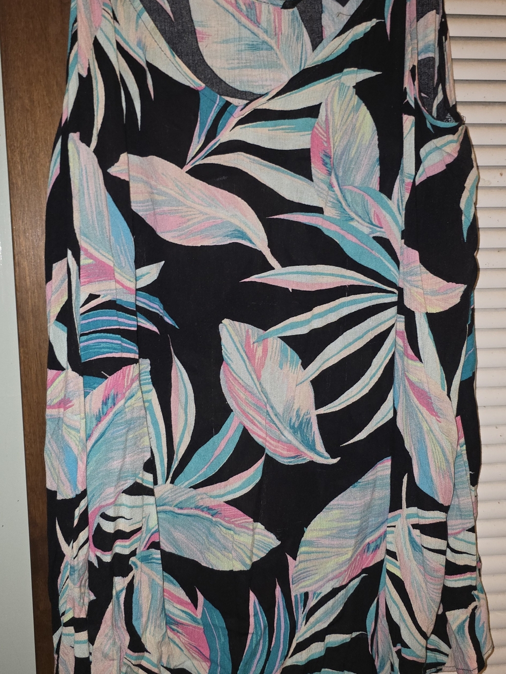 Torrid Black Tank Top with Tropical Leaf Print Sz 5